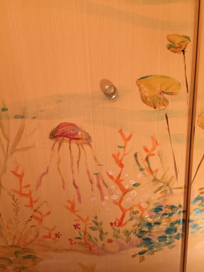 Jellyfish and coral mural detail, Palm Beach, FL
