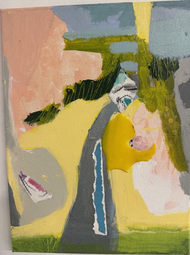 Collage mixed-media Abstract original painting by Maureen Fulgenzi — Mixed palette, Palm Beach, FL