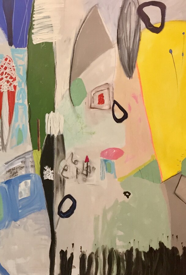 Collage mixed-media Abstract original painting by Maureen Fulgenzi — Mixed palette, Palm Beach, FL