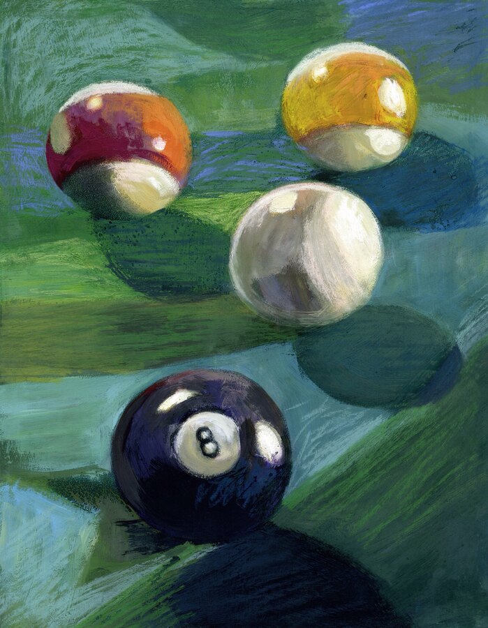 Impressionistic Still life original painting by Maureen Fulgenzi — Blues & aquas palette, Palm Beach, FL