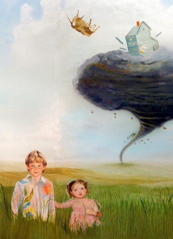 Realistic Family portrait by Maureen Fulgenzi — Green & warm palette, Palm Beach, FL