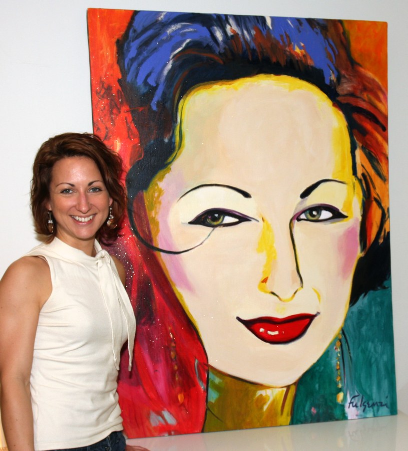 Pop Art Woman portrait by Maureen Fulgenzi — Bold palette, Palm Beach, FL