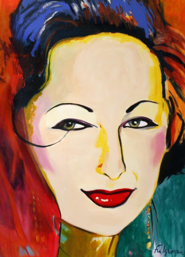 Pop Art Woman portrait by Maureen Fulgenzi — Bold palette, Palm Beach, FL