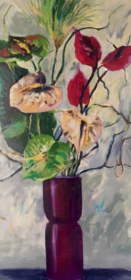 Impressionistic Flowers — sold original by Maureen Fulgenzi, available as a fine art print, Palm Beach, FL