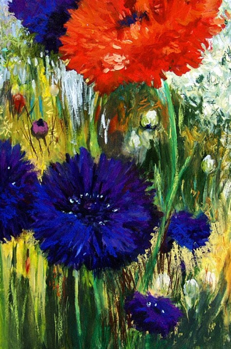 Impressionistic Flowers — sold original by Maureen Fulgenzi, available as a fine art print, Palm Beach, FL