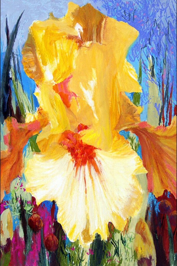 Impressionistic Flowers — sold original by Maureen Fulgenzi, available as a fine art print, Palm Beach, FL