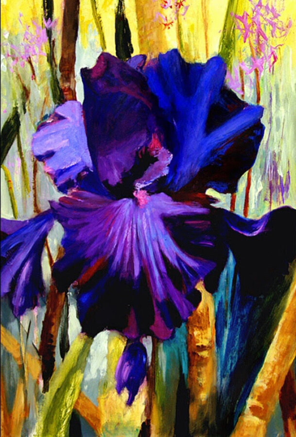 Impressionistic Flowers — sold original by Maureen Fulgenzi, available as a fine art print, Palm Beach, FL