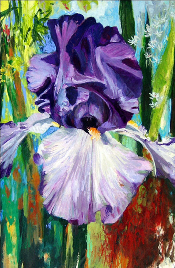Impressionistic Flowers — sold original by Maureen Fulgenzi, available as a fine art print, Palm Beach, FL