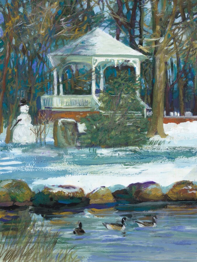 Impressionistic Architecture — sold original by Maureen Fulgenzi, available as a fine art print, Palm Beach, FL