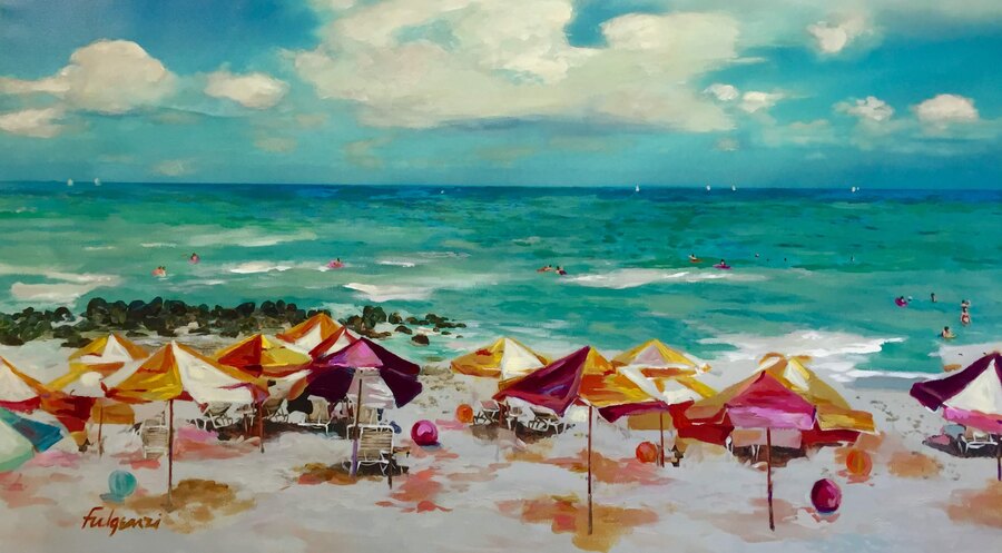 Impressionistic Seascape / beach — sold original by Maureen Fulgenzi, available as a fine art print, Palm Beach, FL