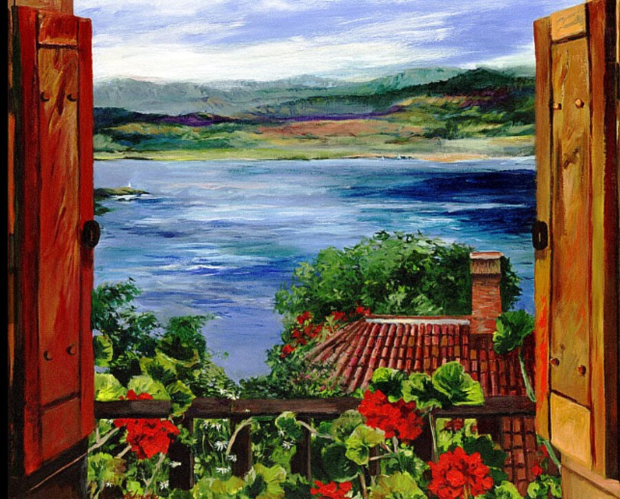 Impressionistic Seascape / beach — sold original by Maureen Fulgenzi, available as a fine art print, Palm Beach, FL