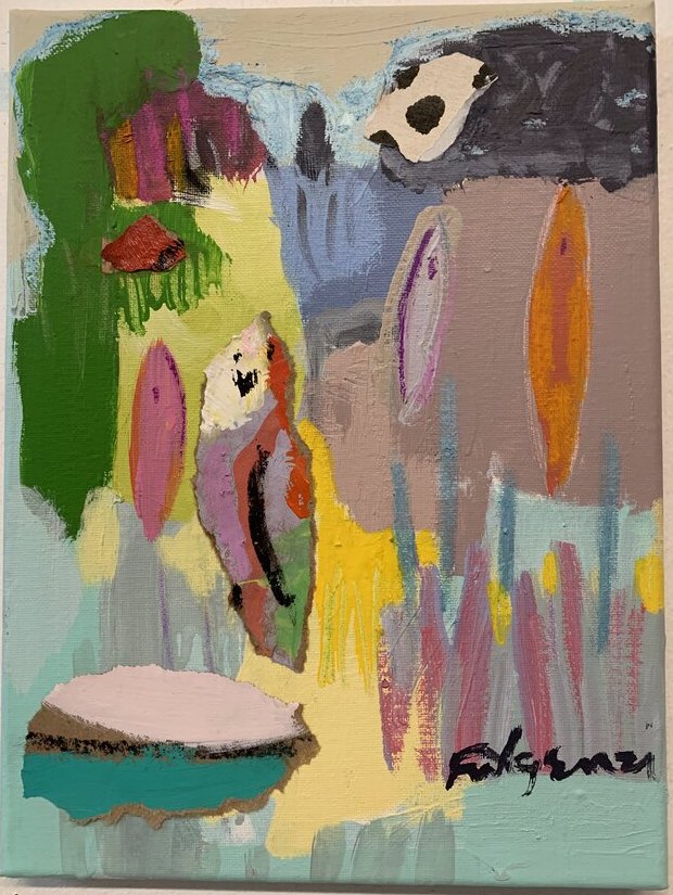 Abstract Birds — sold original by Maureen Fulgenzi, available as a fine art print, Palm Beach, FL