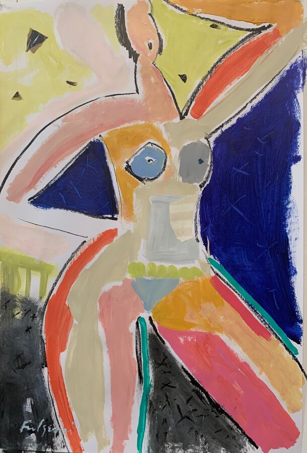 Abstract Figures — sold original by Maureen Fulgenzi, available as a fine art print, Palm Beach, FL