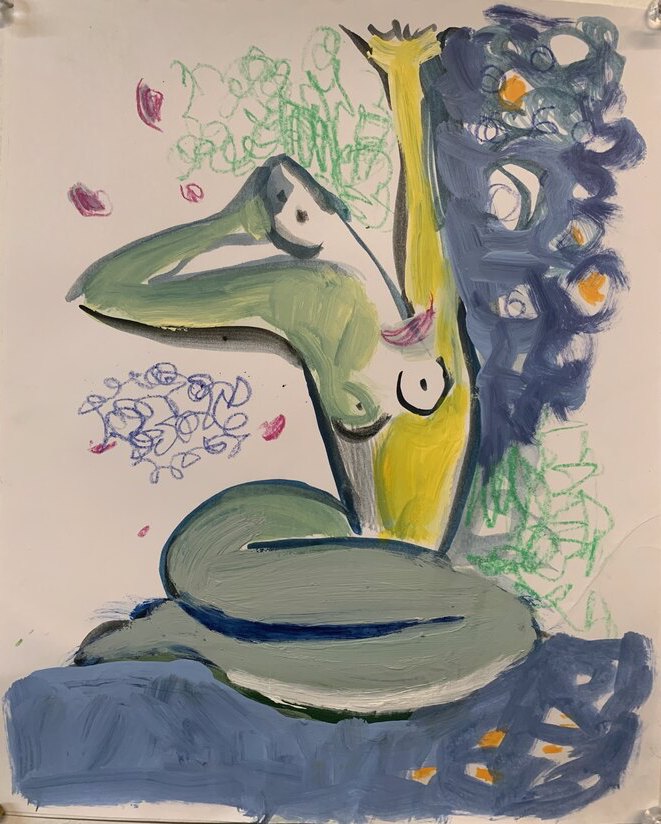 Abstract Figures — sold original by Maureen Fulgenzi, available as a fine art print, Palm Beach, FL