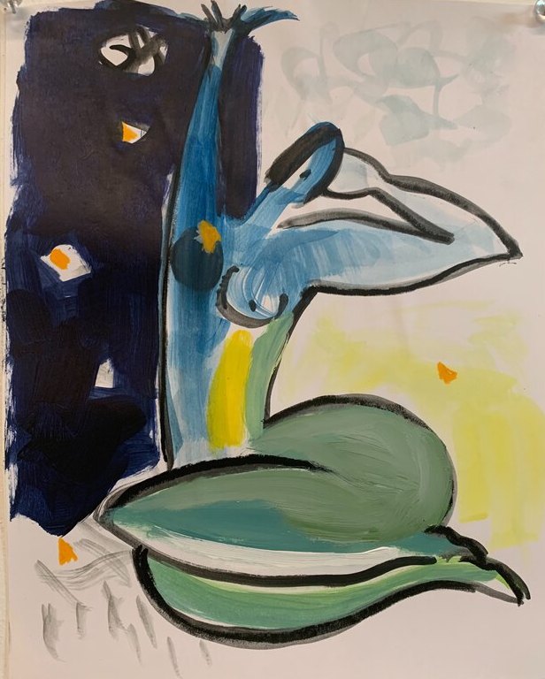 Abstract Figures — sold original by Maureen Fulgenzi, available as a fine art print, Palm Beach, FL