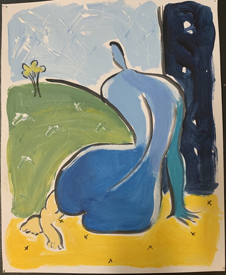 Abstract Figures — sold original by Maureen Fulgenzi, available as a fine art print, Palm Beach, FL