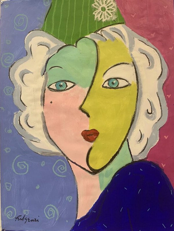 Abstract Figures — sold original by Maureen Fulgenzi, available as a fine art print, Palm Beach, FL
