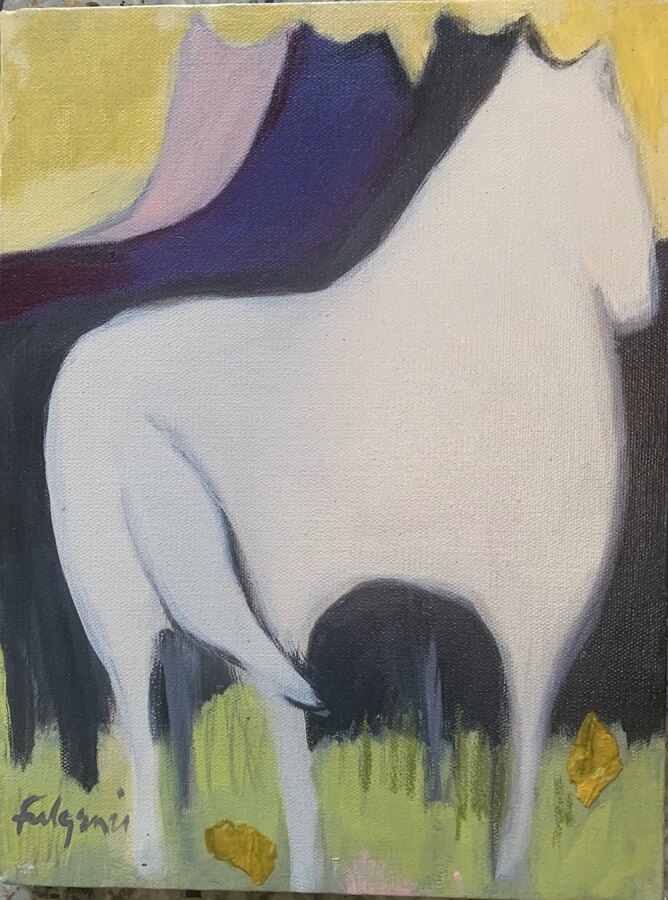 Abstract Horses — sold original by Maureen Fulgenzi, available as a fine art print, Palm Beach, FL