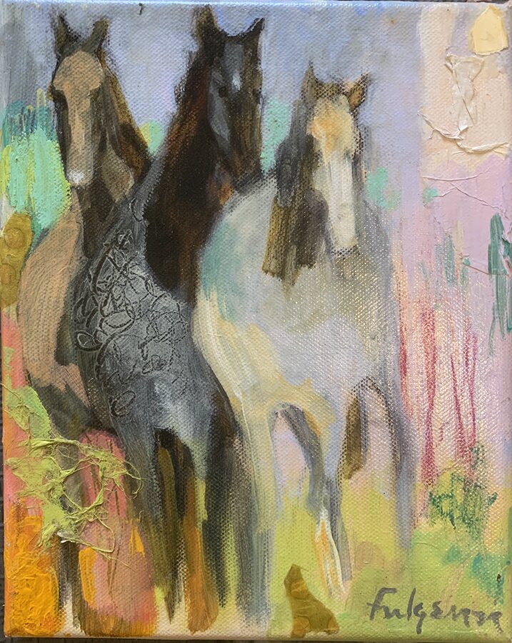 Abstract Horses — sold original by Maureen Fulgenzi, available as a fine art print, Palm Beach, FL