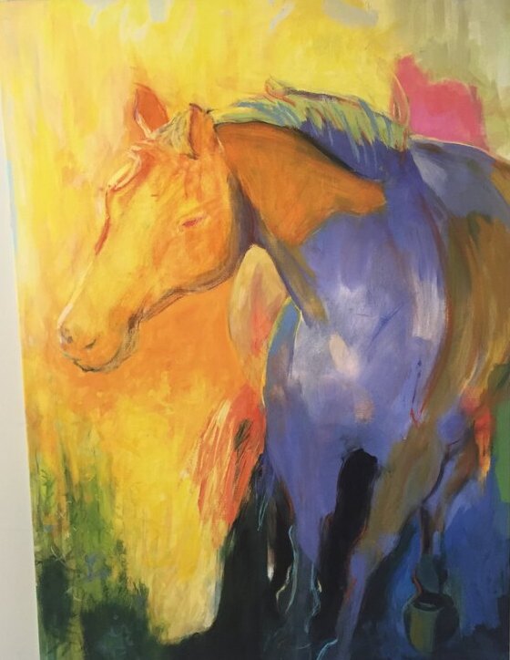 Abstract Horses — sold original by Maureen Fulgenzi, available as a fine art print, Palm Beach, FL
