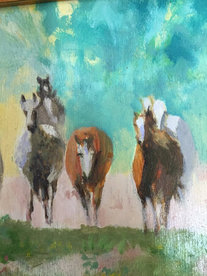 Abstract Horses — sold original by Maureen Fulgenzi, available as a fine art print, Palm Beach, FL