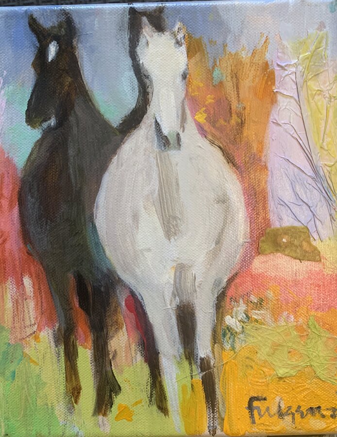 Abstract Horses — sold original by Maureen Fulgenzi, available as a fine art print, Palm Beach, FL