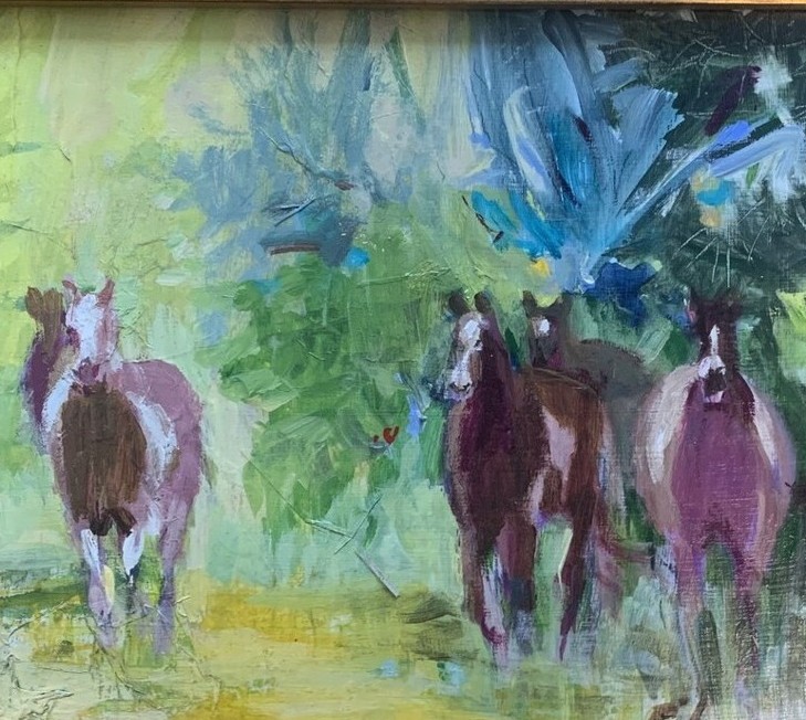 Abstract Horses — sold original by Maureen Fulgenzi, available as a fine art print, Palm Beach, FL