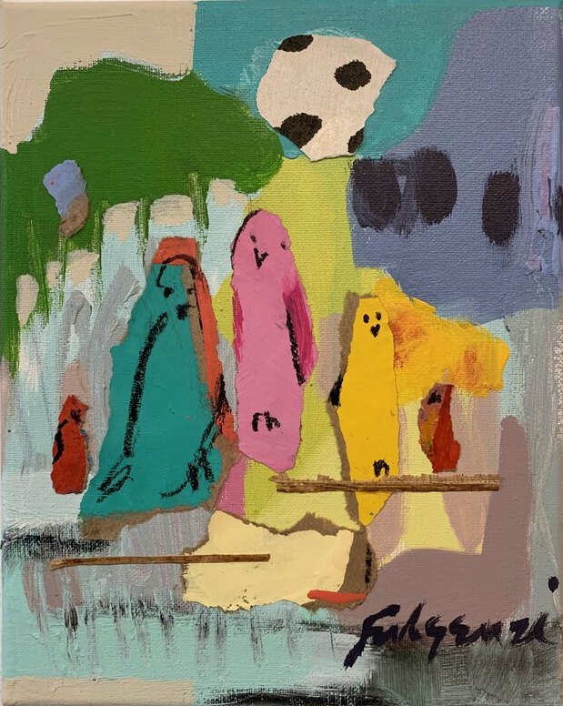 Abstract Birds — sold original by Maureen Fulgenzi, available as a fine art print, Palm Beach, FL
