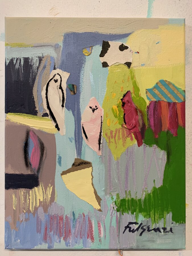 Abstract Birds — sold original by Maureen Fulgenzi, available as a fine art print, Palm Beach, FL