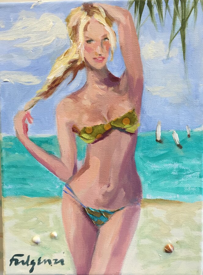Impressionistic Figures — sold original by Maureen Fulgenzi, available as a fine art print, Palm Beach, FL