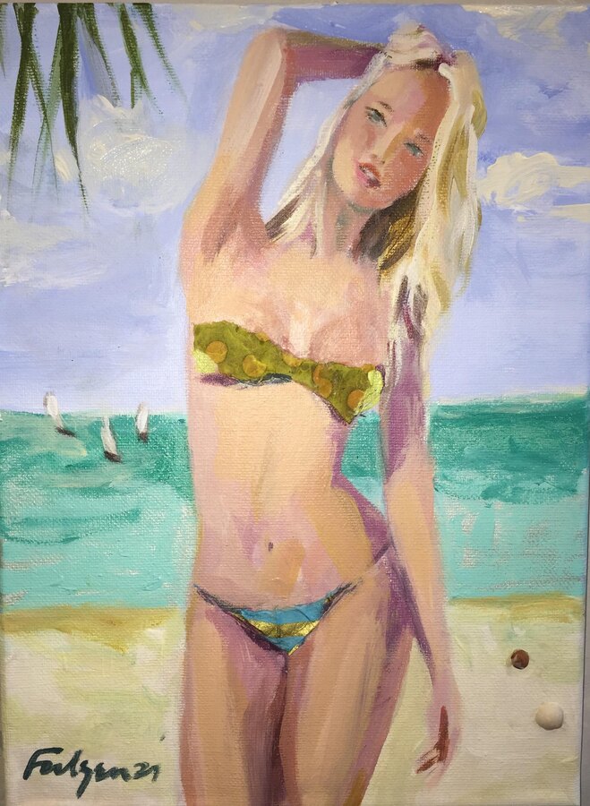Impressionistic Figures — sold original by Maureen Fulgenzi, available as a fine art print, Palm Beach, FL