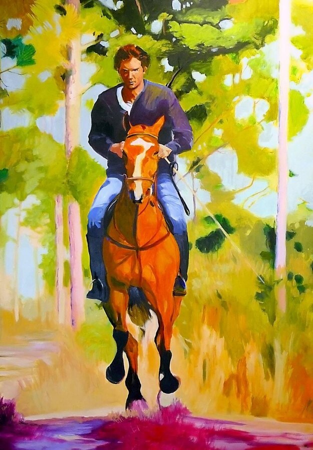 Impressionistic Horses — sold original by Maureen Fulgenzi, available as a fine art print, Palm Beach, FL