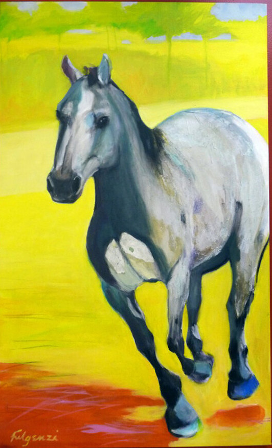 Impressionistic Horses — sold original by Maureen Fulgenzi, available as a fine art print, Palm Beach, FL